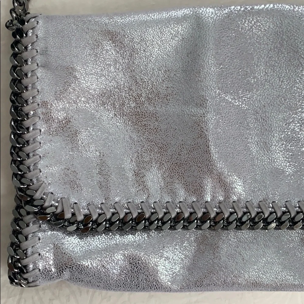 Stella McCartney Falabella Foldover Bag EUC Metallic Silver - Picture 11 of 17